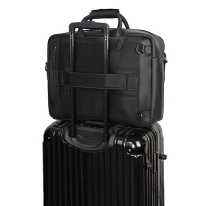 Sac à dos convertible personnalisé en cuir pleine fleur <span class=keywords><strong>Crazy</strong></span> Horse noir avec bretelles amovibles, sacoche pour ordinateur portable de 15,6 pouces - Product Image 4
