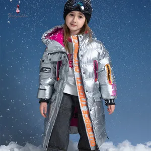 Stilnyashka D-angel Jacket 2024-8 Wholesale Children's Clothing Luxury Thick Warm Silver Color Girls Jacket Fashion Girl Coats