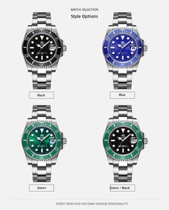 นาฬิกาวินเทจอัตโนมัติ กันน้ำ 20 บาร์ เรืองแสง  โลโก้สั่งทำพิเศษ ADDIESDIVE H3-2 - Product Image 3