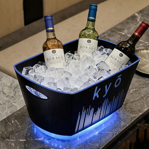 Hielera Acrílica LED de 36L con Logotipo Personalizado, Enfriador de Champán Luminoso Recargable para Bares y Clubes Comerciales - Product Image 4