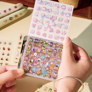 <span class=keywords><strong>24</strong></span> autocollants par paquet, série Xiao Bi Ga, vol. 3 Livres d'autocollants mignons pour enfants, manuel de bricolage, art des ongles, décoration de vacances, matériau PET - Product Image 2