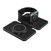 Cargador Inalámbrico Magnético 3 en 1 Plegable, 15W, Carga Rápida para iPhone 13 14 15 16 17 Pro Max, de Escritorio