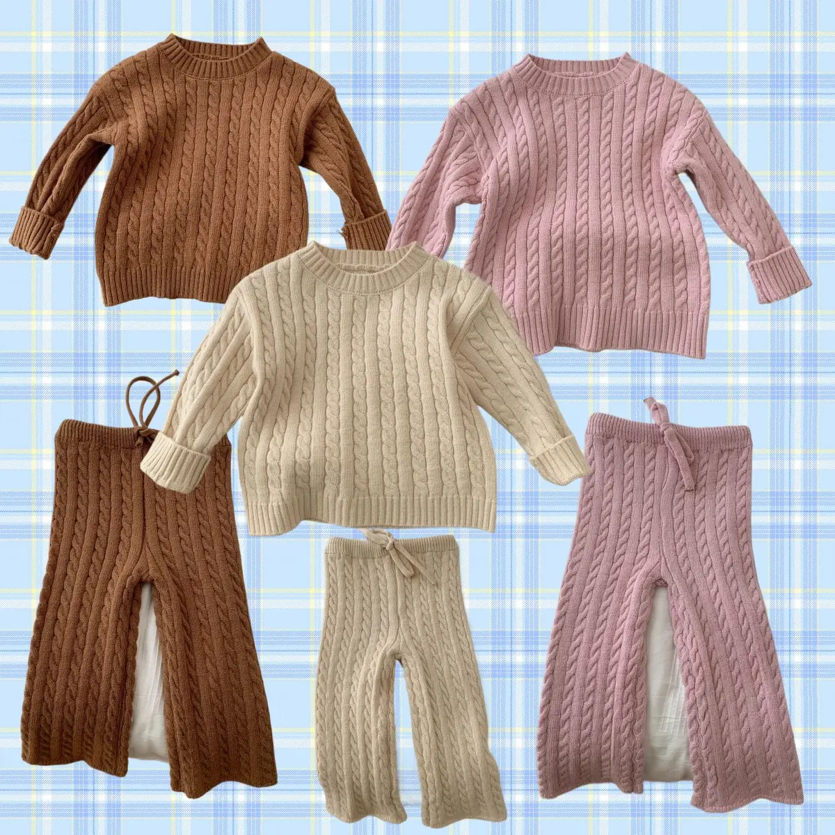 Yiwu Yiyuan prenda color sólido otoño Top suéter para niños niñas bebé suéter niña 6 12 meses Niña ropa de invierno para niños