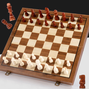 High End Portable Wooden <strong>Chess</strong> Set <strong>Board</strong> Game International <strong>Chess</strong> With Storage Box Chitu CT Model - Product Image 2