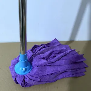 Microfiber round Mop Head Refill Wood Pole for Kitchen and Home Floor Cleaning Replacement Mop Head for Floor Cleaning