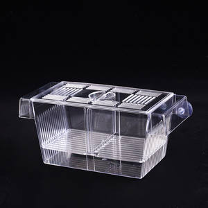 Caja de cría de peces de acuario, tanque de incubadora de criadero acrílico <span class=keywords><strong>con</strong></span> ventosas, Caja de aislamiento grande para peces de bebé, camarones <span class=keywords><strong>Betta</strong></span> - Product Image 1