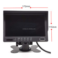 Monitor LCD de 7 Pulgadas TFT Plegable con Pantalla Cuádruple para Auto, con Asistencia de Reversa, Control Remoto, RGB-1024x600p, 12V-24V