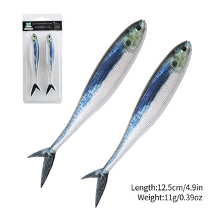 Esca Artificiale 3D Realistica in Acciaio Inossidabile, Esca Morbida a Forma di Pesce Finto, per la Pesca al Bass e in Mare, per Grandi <span class=keywords><strong>Pesci</strong></span>, Vendita Calda Transfrontaliera - Product Image 5