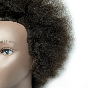 Coiffeurs en cosmétologie, 100% <span class=keywords><strong>cheveux</strong></span> humains, noirs, 1 pièce, tête d'entraînement, factice avec <span class=keywords><strong>cheveux</strong></span>, <span class=keywords><strong>pour</strong></span> <span class=keywords><strong>coiffeur</strong></span> - Product Image 3