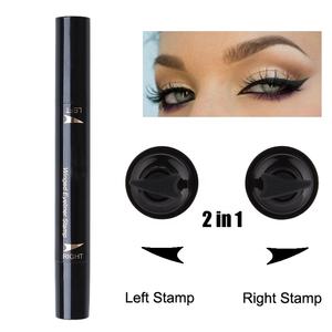 Crayons à paupières coréens étanches à l'eau minérale longue durée à double extrémité Eyeline teinté ailé Eyeliner timbre stylo maquillage <span class=keywords><strong>tatouage</strong></span> - Product Image 3