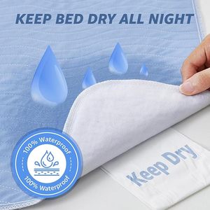 <strong>Bed</strong> <strong>Pads</strong> Washable <strong>Bed</strong> Protector Reusable <strong>Bed</strong> <strong>Wetting</strong> Sheets Absorbent <strong>Mattress</strong> Protector for Kids Adults Elderly - Product Image 3