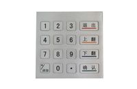 Keypad Kios Desktop Logam 16-Tombol Tahan Air dan Anti-Vandalisme IP65, Kompatibel dengan USB atau PS/2 untuk Aplikasi ATM