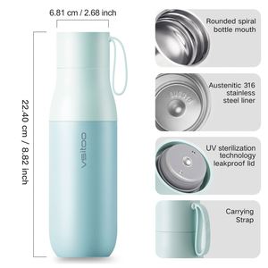 Customized Smart Stainless Steel Water Bottle App Vacuum <b>Flasks</b> & Thermoses <b>Drinking</b> Reminder Temperature Display Smart Tumblers - Product Image 6