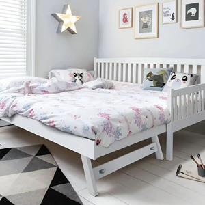 โซฟาเบดพับได้อเนกประสงค์สไตล์ยุโรป พร้อมเตียงเสริมแบบดึงออกได้ สำหรับอพาร์ทเมนต์ขนาดเล็กและห้องนอนเด็ก โครงไม้จริง - Product Image 5