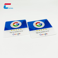 Plaque en acrylique personnalisée avec puce NFC 13,56 MHz RFID UV, design étanche pour les avis et les évaluations des entreprises (options multi-tailles)