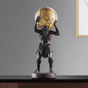 Atlante che tiene il mondo della statua del dio greco scultura figurina da collezione decorazione per la casa soggiorno decorazione del Desktop - Product Image 2
