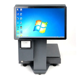 POS System Terminal Dual Touch Cash Register Balance Retail <strong>Weighing</strong> Payment Reader Printer Equipment All in One <strong>Scales</strong> - Product Image 4