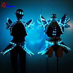 Vestido LED <span class=keywords><strong>Futurista</strong></span> de Guerrera Sexy con Gafas, <span class=keywords><strong>Ropa</strong></span> de Carnaval Rave, Disfraces LED Sexys para Actuaciones - Product Image 5
