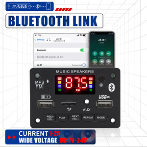 لوحة فك ترميز 80 واط بلوتوث DIY مكالمة MP3 راديو FM تسجيل صوت TF USB شحن لاسلكي 12 فولت/24 فولت مكبر صوت - Product Image 6