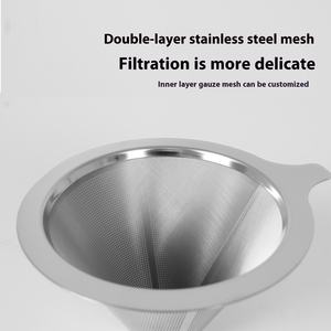 Gotero de Café Portátil de Acero Inoxidable de 115 mm de Diámetro con Soporte y Logo Personalizable <span class=keywords><strong>para</strong></span> Filtro de Café - Product Image 3