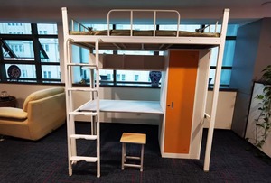 Cama litera doble de metal resistente de estilo moderno para adultos, ideal para hoteles y apartamentos. - Product Image 5