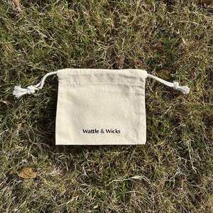 High Quality Custom Logo Portable Reusable Printed Gift Canvas Cotton Double String Dust <b>Drawstring</b> Bag <b>Pouch</b> - Product Image 2