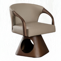 Chaise de salle à manger rotative en bois USMILEPET, chaise partagée pour humain et animal, lit pour chat, maison pour chat sous la chaise, mobilier d'intérieur pour animaux domestiques