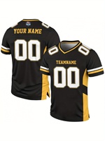 Camiseta de Fútbol Sublimada Personalizada de Fábrica con Nombre y Número del Equipo, 210 g/m², 100 % Poliéster, Secado Rápido, Uniforme de Fútbol Americano