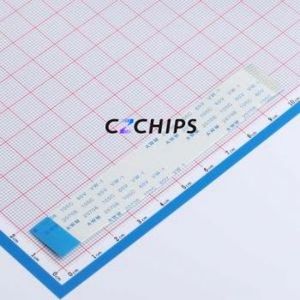 ZX-FFC1.0-F-10048-15P FFC Cable (Flexible Flat Cable) P=1mm Connector 15P 1mm Reverse 10cm - Product Image 1
