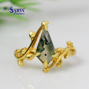 Anillo de diseño de cometa, anillos de joyería fina de Plata de Ley 925, anillos personalizados, fabricante de joyería Sarva Creation Jaipur - Product Image 1