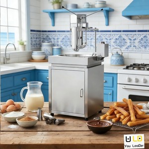 Nouvelle machine à churros électrique sur pied en acier inoxydable et friteuse 220V haute productivité pour <span class=keywords><strong>les</strong></span> magasins de proximité - Product Image 1