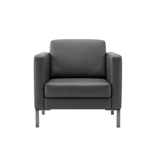 Sofá de Oficina de Moda, Silla de Espera con Patas de Metal y Cuero Sintético, Asientos de Recepción para Oficina y Hotel - Product Image 1