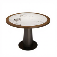 Banc de restaurant commercial en bois et cuir, mobilier de restauration rapide, ensemble table et chaises en rotin Rock Beam