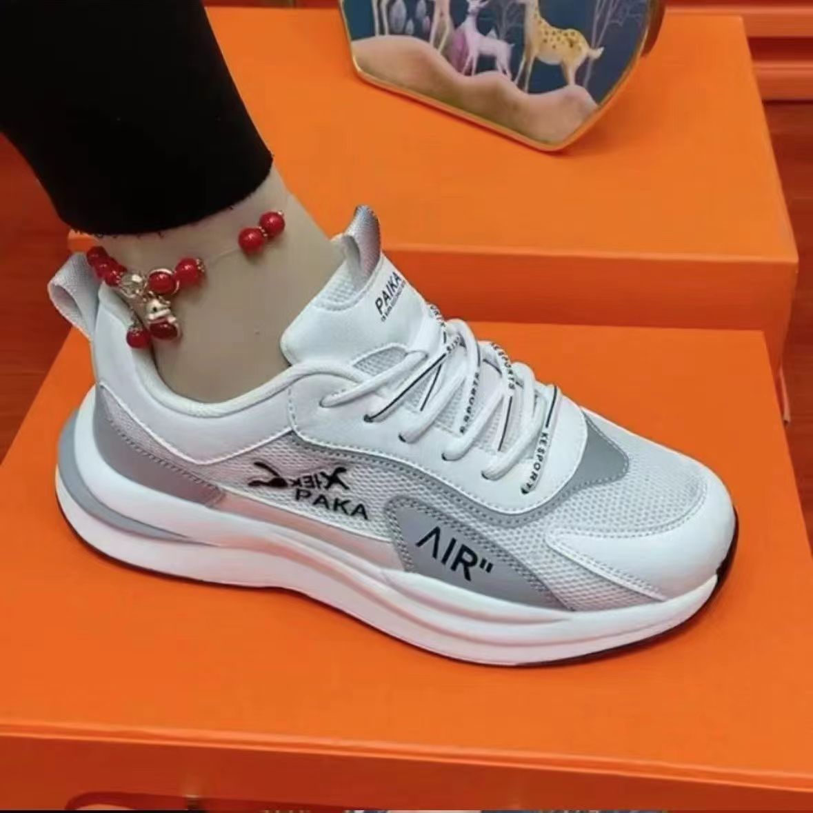 パンプス MACACH SHOES (BC25S101995CRP011 WHITE) Alexander McQueen Womens Oversized Knit Sneakers (White