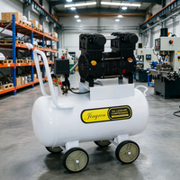 Compresseur d'air silencieux sans huile JR 1,5 kW, réservoir 50 L, 8 bars, portable, silencieux, pour la peinture, le travail du bois, la réparation automobile