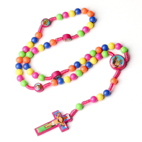 Fantaisie Jour Chrétien Catholique Jésus Christ Chapelets Sainte Communion Baptême Prière bijoux Église Cadeau Enfants chapelet perle collier