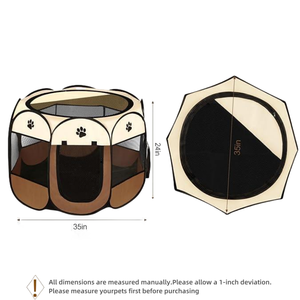 Convenient Turn-over Resistance dog Outdoor Collapsible Tent Cat Birth Fence Pet dog Indoor Playpen fence Cat <strong>Cage</strong> - Product Image 4