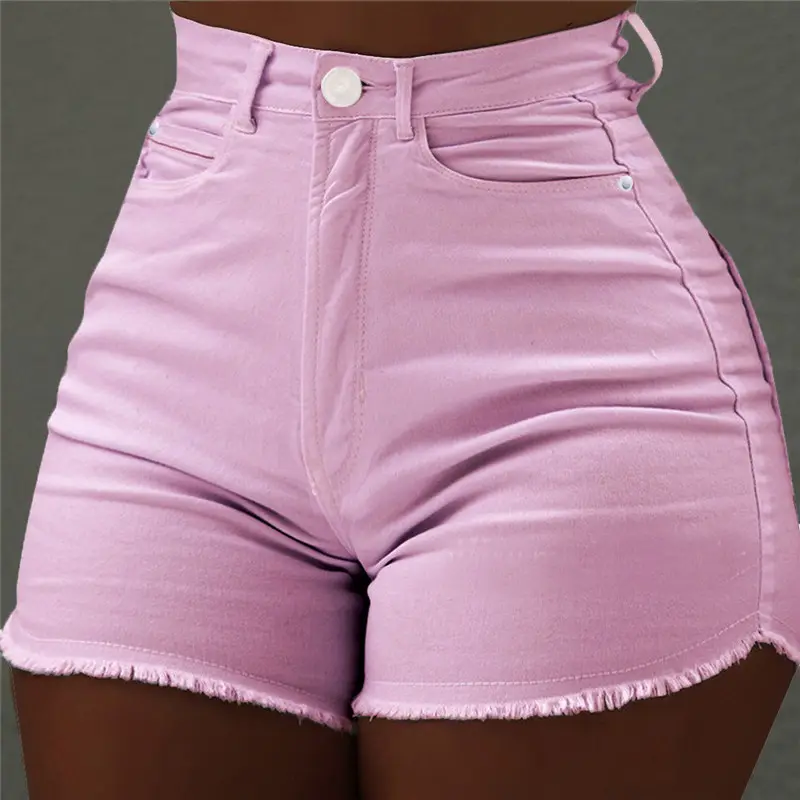 High Waist Denim Shorts Sexy Tassel Short Jeans Women 2019 Summer Ladies Slim Shorts Short Pants Casual Jeans R1420