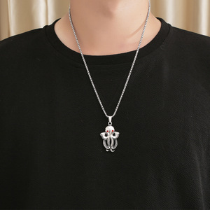 Cute Octopus Pendant <b>Titanium</b> Steel Necklace Animal Charm Themed Pendant Everyday Wear SP960 - Product Image 4