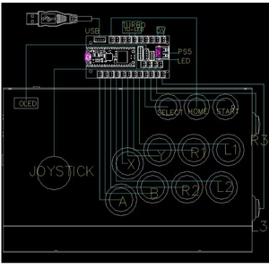USB-Kabelgebundener Arcade-Fight-Stick-Controller für PC, Android, <span class=keywords><strong>Raspberry</strong></span> <span class=keywords><strong>Pi</strong></span> mit Multi-Plattform-Unterstützung - Product Image 5