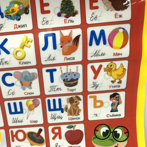 Giáo Dục Sớm trẻ em học Đồ chơi bảng chữ cái và bản đồ tường Song Ngữ Nga với âm thanh - Product Image 3