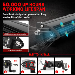 Projecteur LED NAO 180W 6D à lentille unique, super lumineux, étanche IP68, 6500K blanc, pour Land Cruiser 4x4 et camions tout-terrain - Product Image 5