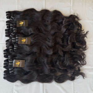 Cabello crudo indio con cutícula alineada, cabello humano indio de visón, paquetes de cabello crudo Camboyano con frontal HD - Product Image 2
