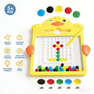 AiJH Juguete Educativo Creativo y Divertido de Plástico, Rompecabezas con 50 Cuentas de Colores, <span class=keywords><strong>Tablero</strong></span> de Dibujo para Niños - Product Image 2