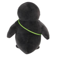 Peluche pingouin mignon avec sac bandoulière vert, poupée animale pingouin antarctique en peluche douce, design personnalisé, cadeau en peluche pour enfants