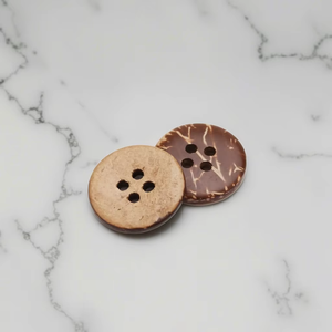 <strong>Coconut</strong> <strong>Shell</strong> Wooden <strong>Buttons</strong> - Round 2 &amp; 4 Holes <strong>Buttons</strong> For Coats, Shirts &amp; Craft Sewing - Product Image 4