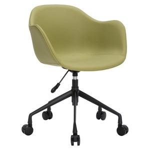 High Quality Contemporary Executive Egg Roll <b>White</b>/Black PP Adjustable Height - Product Image 5