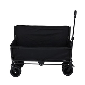 Chariot pliable convertible 3-en-1 avec siège-banc et rangement, chariot utilitaire robuste pour le camping, la <span class=keywords><strong>plage</strong></span>, les sports, le jardin - Product Image 3