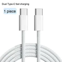 PD60W paket kotak pengisian daya Cepat 3A, kabel pengisian daya Tipe C ke tipe-c, kabel pengisian Data 5 inti, kepang