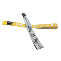 Bracelets tissés souples en polyester avec fermoir en plastique, personnalisables et ajustables, pour concerts, festivals et fêtes – Vente en gros